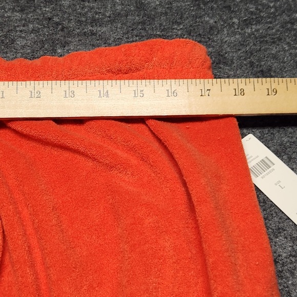 Anthropolgie Terry Cloth Sleevless Tight Cuff Shorts Romper Orange Large NEW - Picture 10 of 11